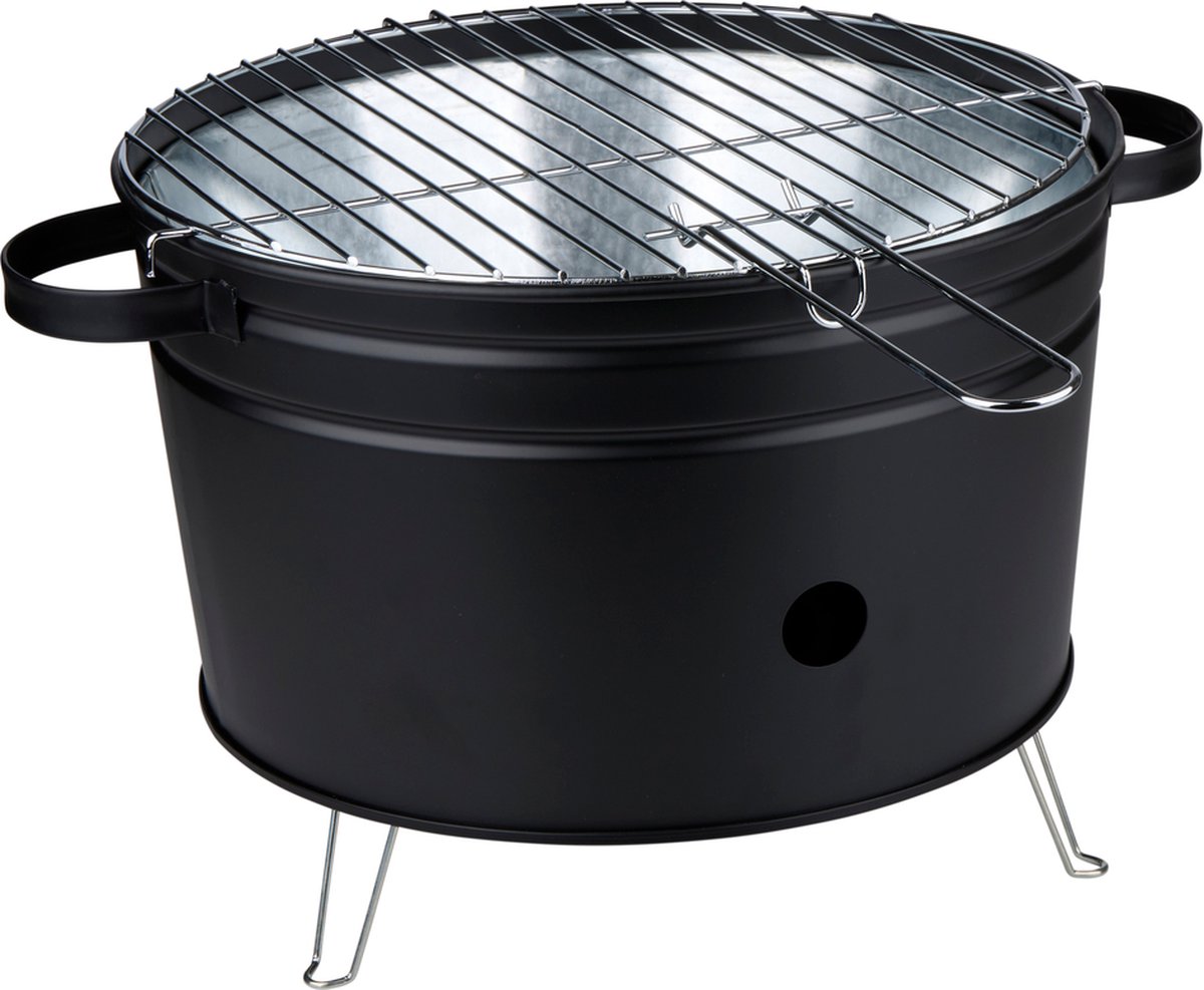Alpina Table BBQ Charcoal - 35 cm - Léger - acier inoxydable
