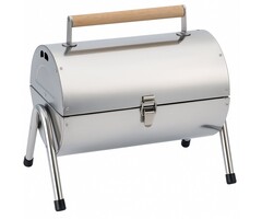 Alpina Tafel BBQ Houtskool - met Deksel - Draagbaar - Zilver
