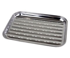 BBQ Grillplatte Edelstahl 34,5 x 24 cm