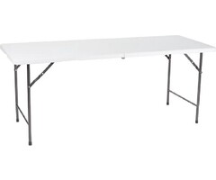 Tafel opvouwbaar 180x74x74cm weerbestendig, handgreep, maximaal 150 kg, wit