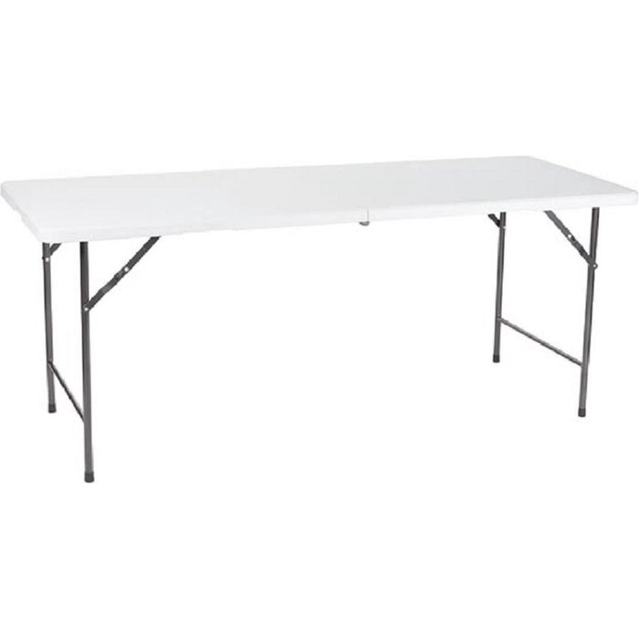 Tafel opvouwbaar 180x74x74cm weerbestendig, handgreep, maximaal 150 kg, wit