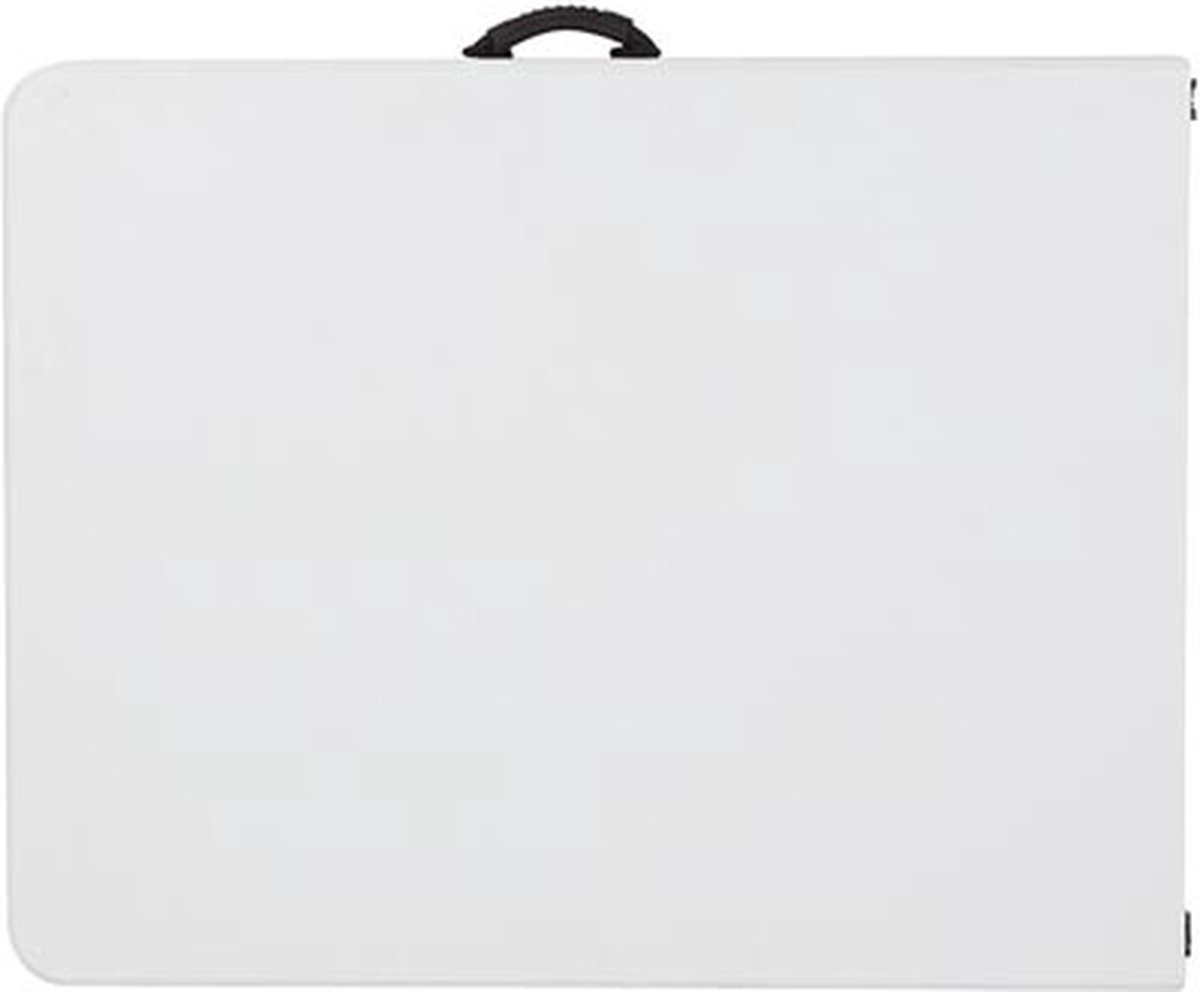 Perel Table pliante, pliable, résistante aux intempéries, poignée, maximum 100 kg, blanc