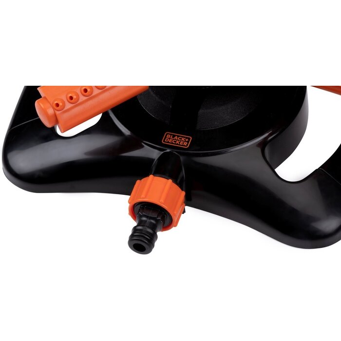 BLACK+DECKER Arroseur pivotant 3 bras - Arrosage 360º - 25 x 24 x 8 CM