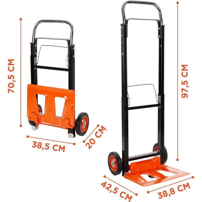 BLACK+DECKER Handwagen BXWT-H305 - Bis zu 90KG - Faltbarer Transportwagen - Stahl/ Aluminium