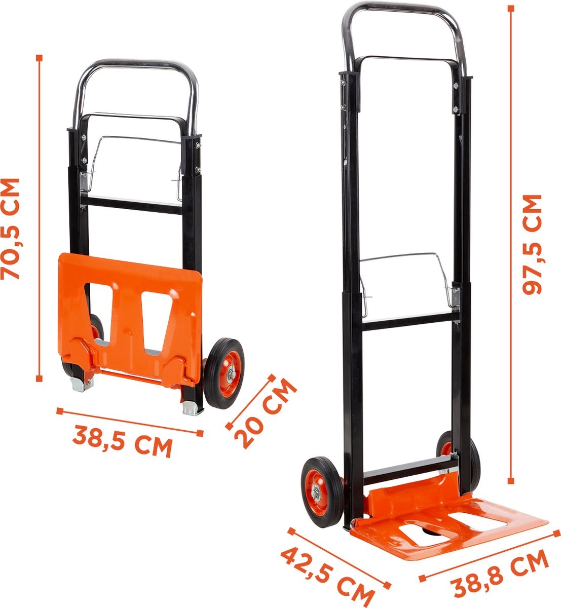 BLACK+DECKER - Steekwagen BXWT-H305 - Tot 90KG - Opvouwbare Transportkar - Staal/ Aluminium