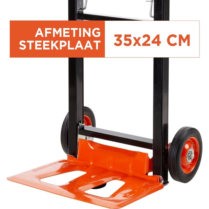 BLACK+DECKER Chariot à main BXWT-H305 - Jusqu'à 90KG - Chariot de transport pliable - Acier/ Aluminium