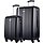Slazenger ABS - hardcase kofferset - 2 delig - Hand en Ruimbagage Koffer (S + M/L) -360° Wielen - Cijferslot - Zwart