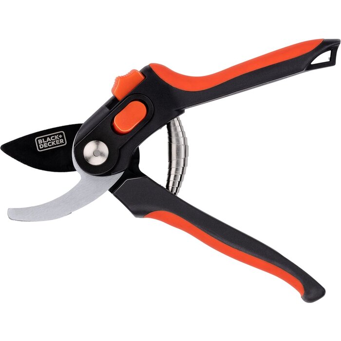 Toolland BLACK+DECKER Gartenschere 20,3 cm - Starke Klingen aus gehärtetem Stahl - Komfortabler Griff - Für Äste bis 13 mm