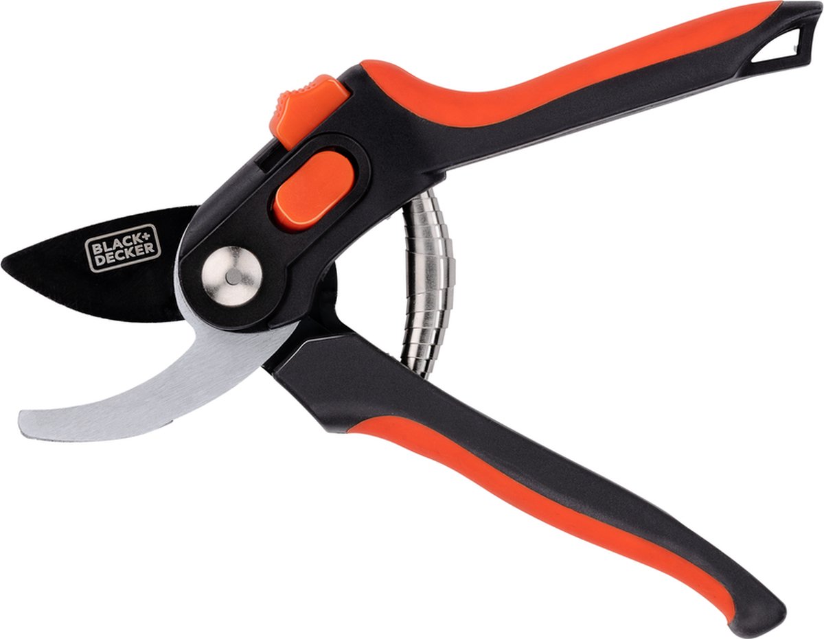 Toolland BLACK+DECKER Sécateur de jardin 20.3 cm - Lames robustes en acier trempé - Prise en main confortable - Pour branches jusqu'à 13 mm
