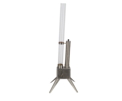 Esschert Design Houtpellet Terrasheater - 135 cm – RVS – Zilver – Duurzame Buitenverwarming op Pellets