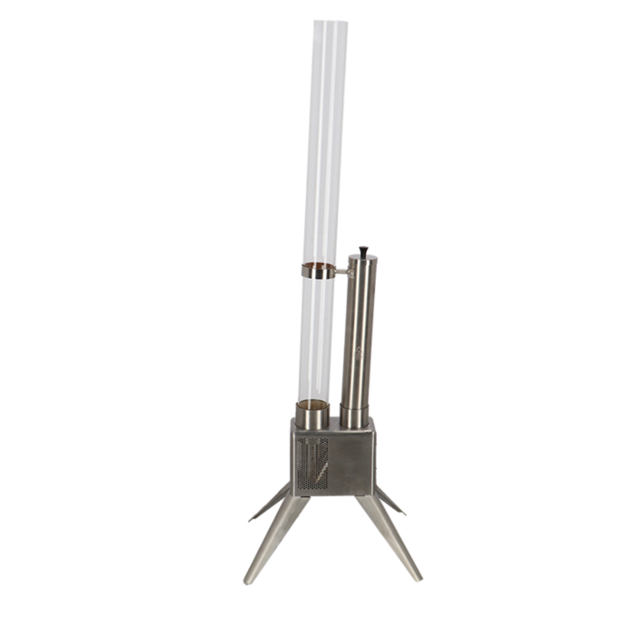 Esschert Design Holzpellet-Terrassenheizer 135 cm - Edelstahl - Silber - Dauerhaftes Heizen im Freien mit Pellets