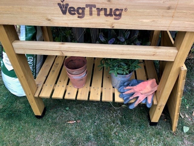 Esschert Design VegTrug - Oppottafel DeLuxe – 100% FSC® Hout – Ergonomische Tuin Oppottafel met Opbergruimte