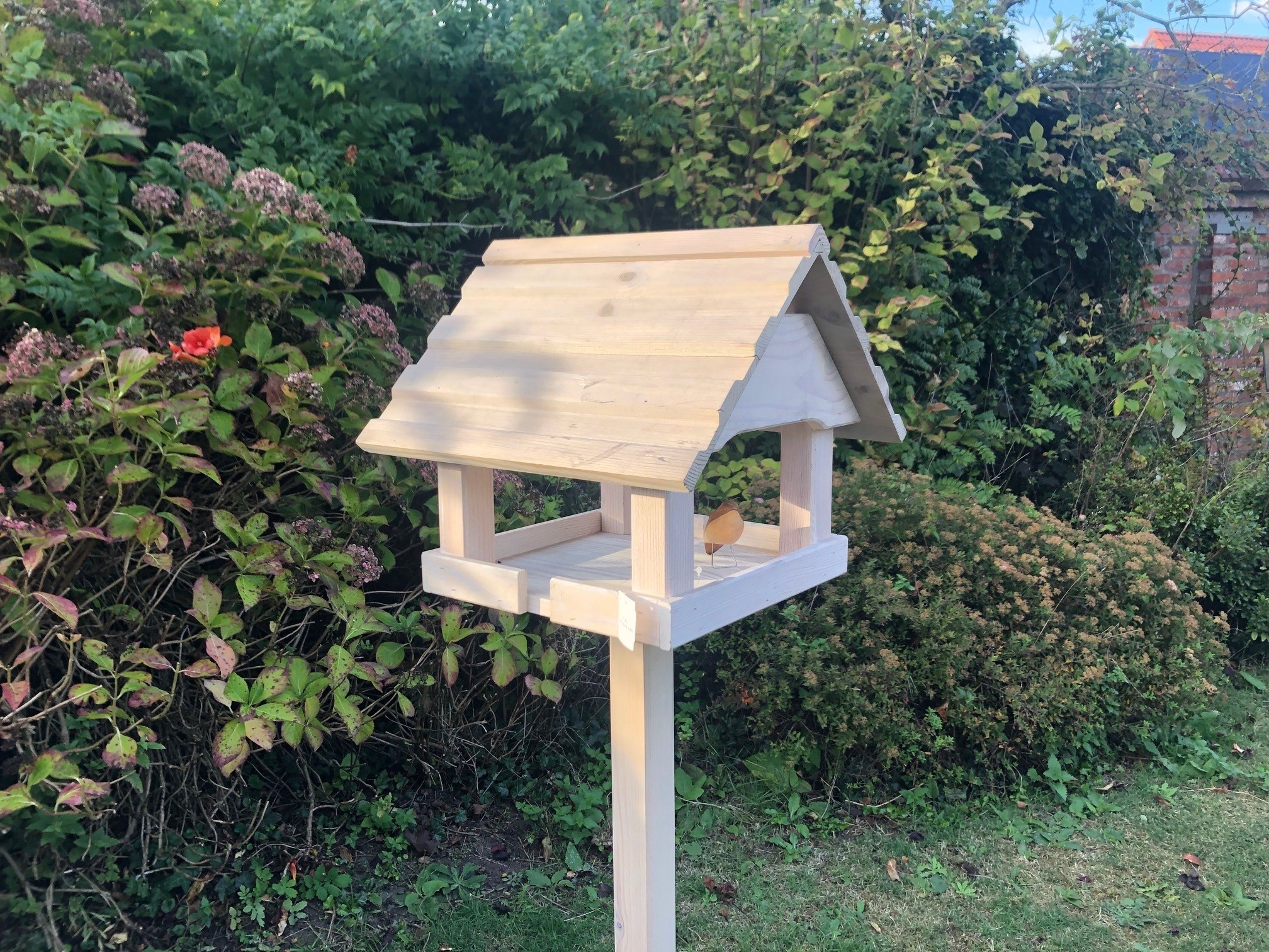 Dutchlander Vogelfutterhaus De Luxe - Stehend - 4-teilige Basis - 39x39x149 cm