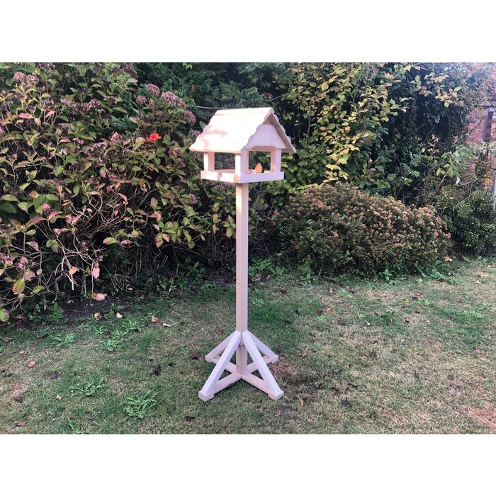 Dutchlander Vogelvoedertafel berken op staande 3 delige voet 39 x 39 x 130 cm