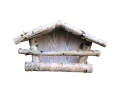 Dutchlander Vogelvoedertafel – Muurbevestiging – Berkenhout – 39x19x24 cm