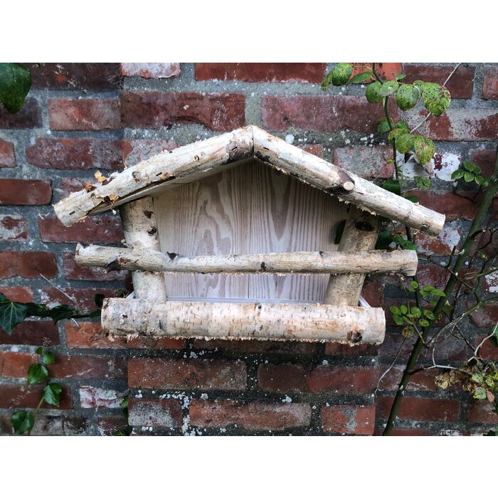 Dutchlander Mangeoire à oiseaux - Support mural - Bois de bouleau - 39x19x24 cm