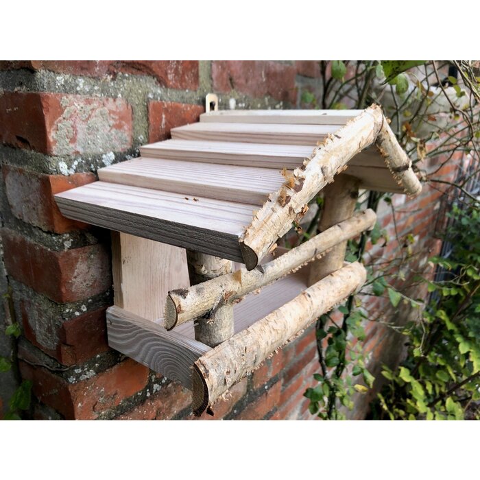 Dutchlander Mangeoire à oiseaux - Support mural - Bois de bouleau - 39x19x24 cm