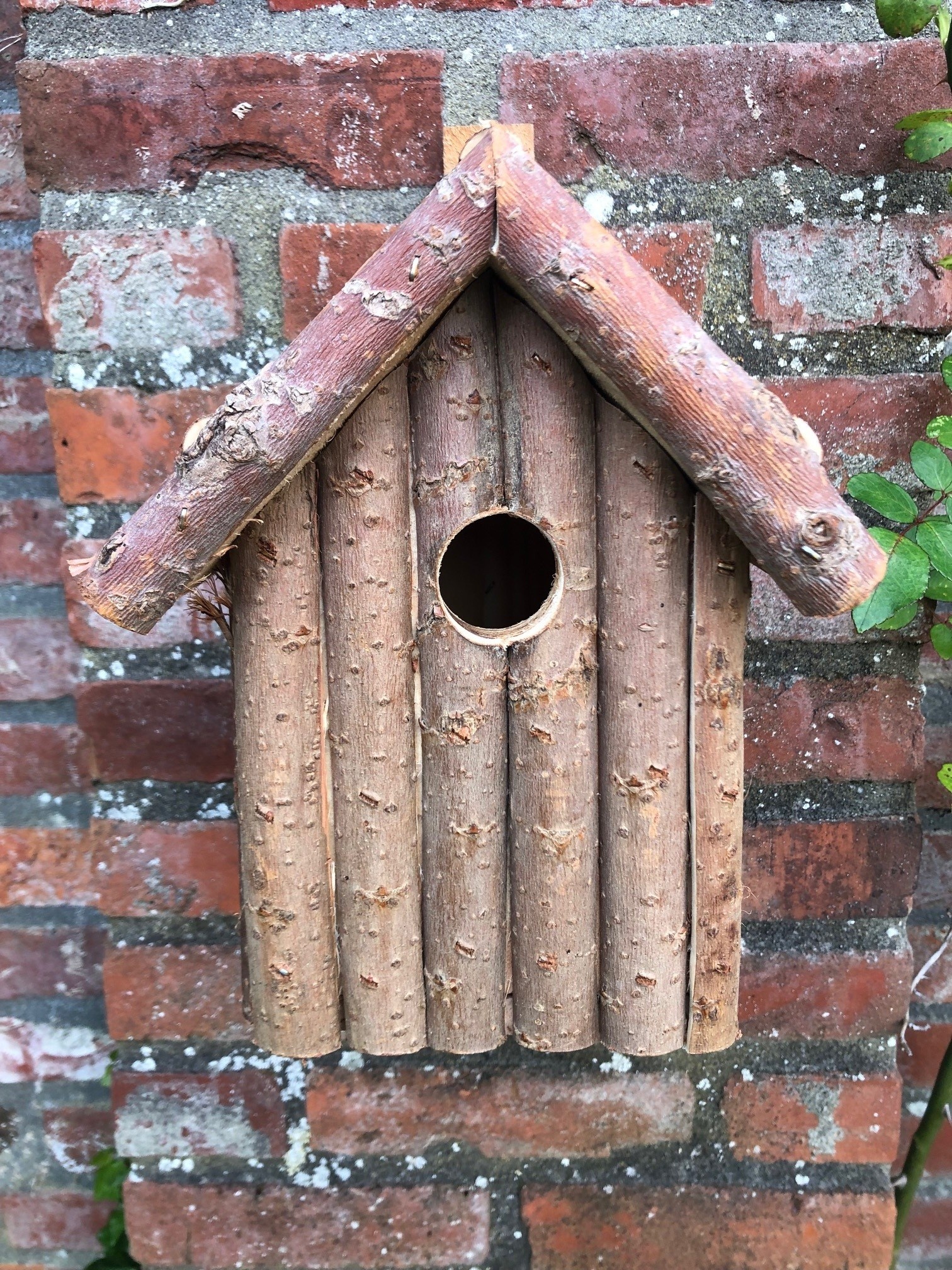 Esschert Design Dutchlander Nestkastje – Dennenhout met Takken & Twijgen – 19x19x28 cm