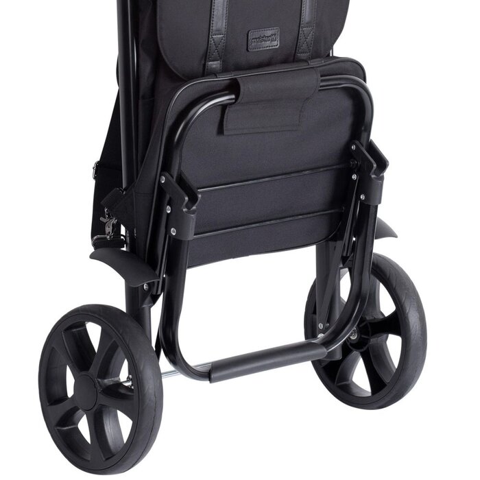 Meister Boodschappentrolley 45L – Zwart – Opvouwbaar Aluminium Frame – 2-in-1 Rugzak