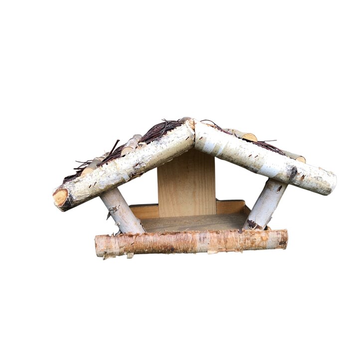 Dutchlander Mangeoire à oiseaux - Support mural - Bois de bouleau - 39x19x24 cm