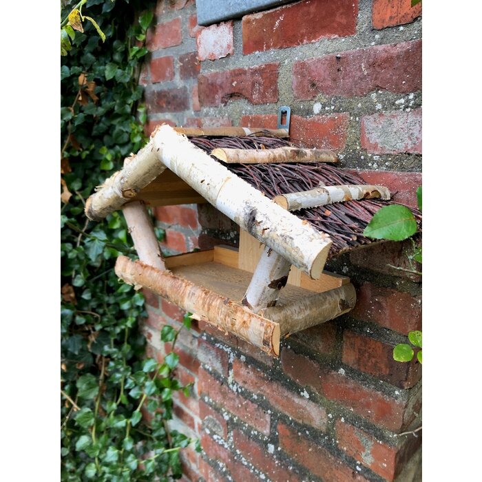 Dutchlander Mangeoire à oiseaux - Support mural - Bois de bouleau - 39x19x24 cm