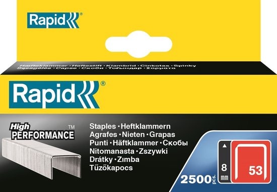 Rapid Rapid Niet 53/8mm 2500/Blisterbox