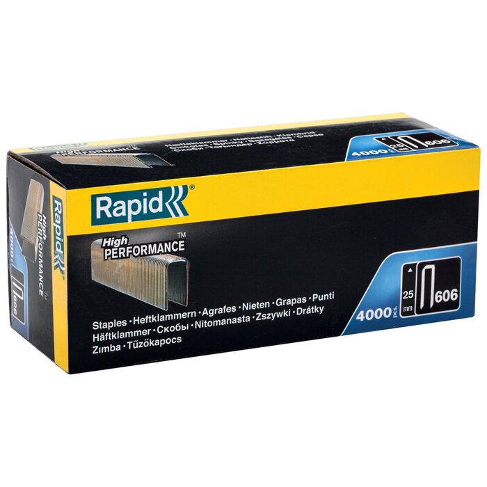 Rapid Rapid Heftklammern 606/25 mm verzinkt (harzbeschichtet) 4.000 Stück, Box