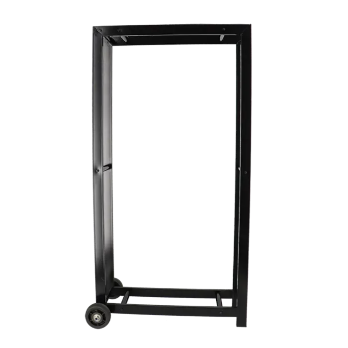 Esschert design Rangement en bois à roulettes L Acier Noir