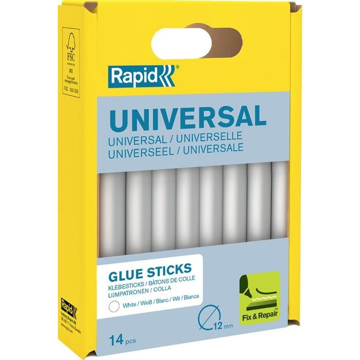 Rapid Rapid 40107355 Bâtons de Colle Blanc - 12 x 94 mm (Lot de 13)