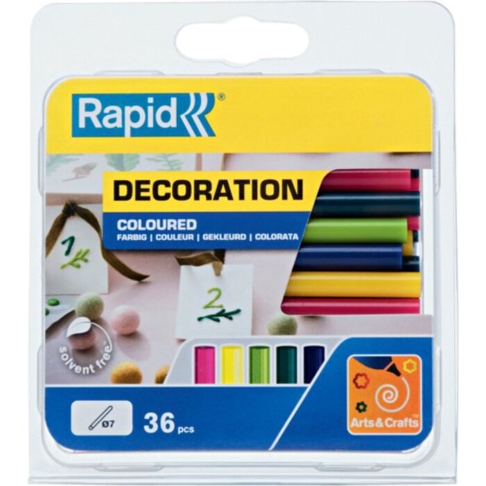 Rapid Rapid 5001426 Kleberkartuschen - Modern farbig - 7x94mm (36Stk)