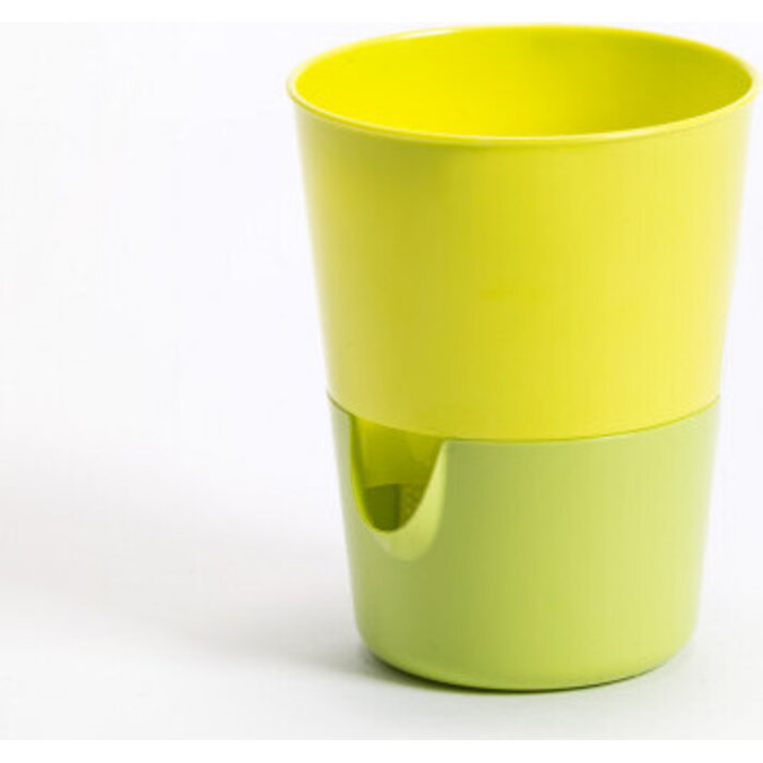 Bloempot met irrigatiefunctie Rosmarin D11cm H14.2cm geel/groen