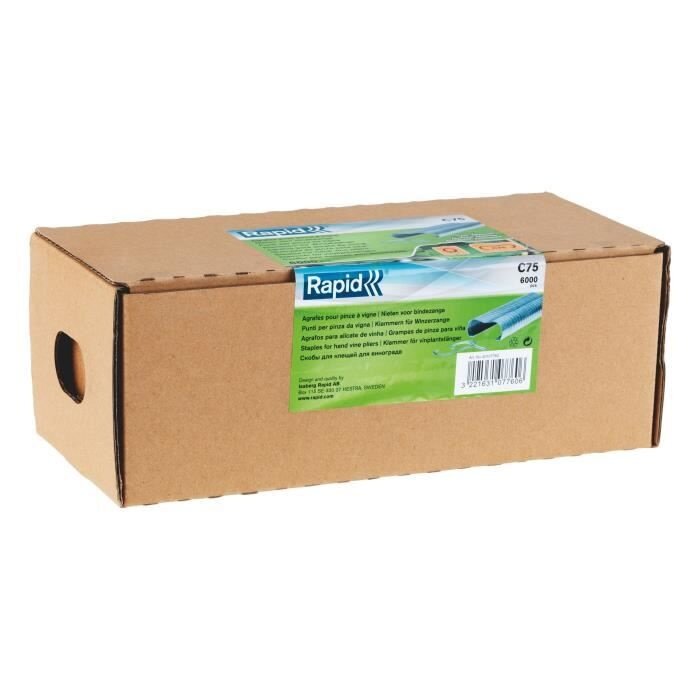 Rapid Hogringen C75 Staal 6.000 st., Box