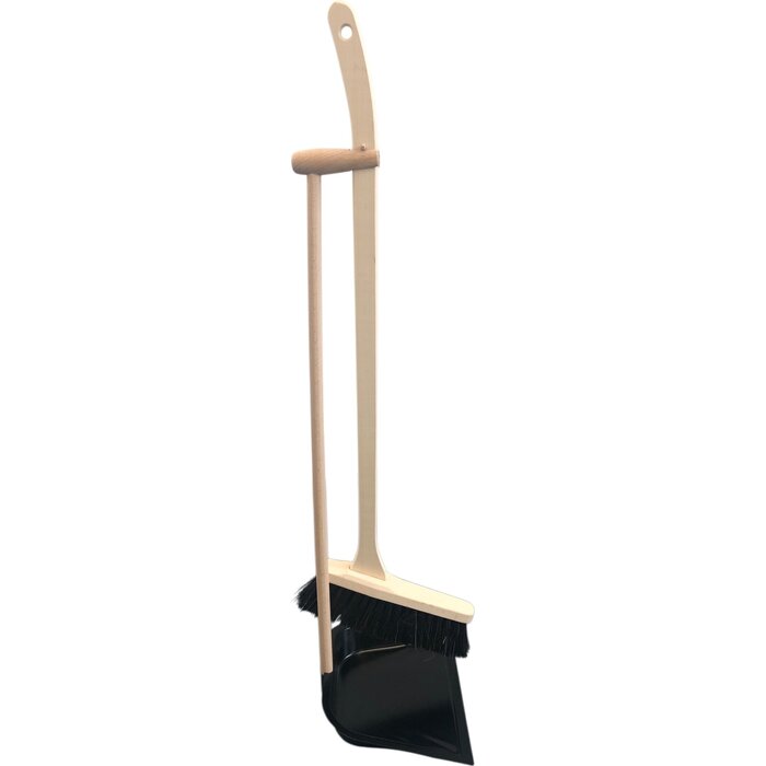Esschert Design Ensemble balayette et pelle Dutchlander – 25 x 90,5 cm – Bois & Acier – Naturel – Pour intérieur et extérieur