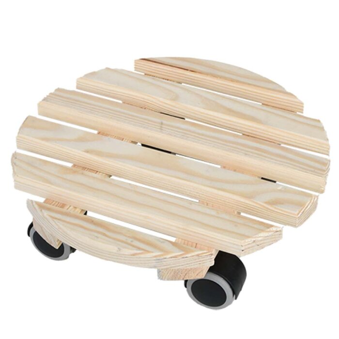 EDA Trolley Naturholz rund innen 29 cm