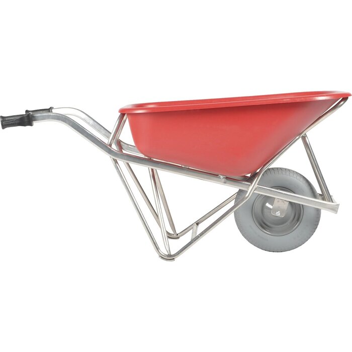 Matador Brouette Matador en aluminium, 90L Profi-Max Plus en PEHD, pneu anti-crevaison rouge