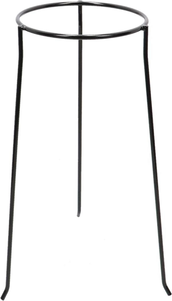 Bloempot Standaard - Metaal – Ø21 cm – Hoogte 78 cm – Mat Zwart