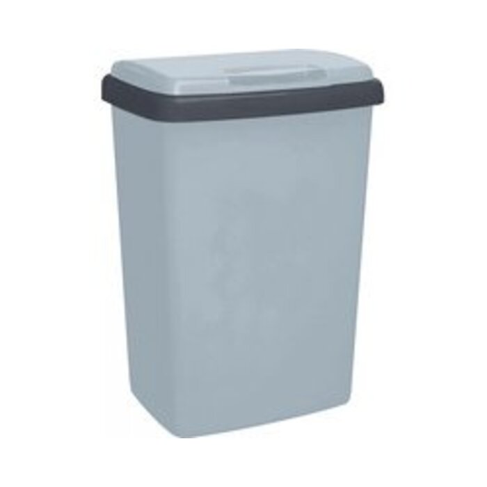 Kunststof Afvalbak Top-Fix 50 liter grijs-antraciet
