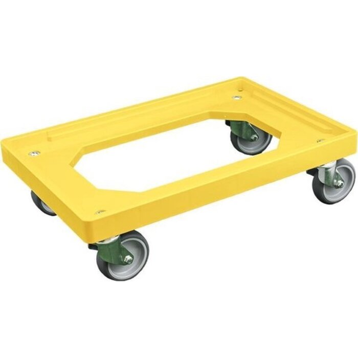 Power Tower Cadre de transport / chariot pour caisses en plastique 600 x 400 mm jusqu'à 240 kg Jaune