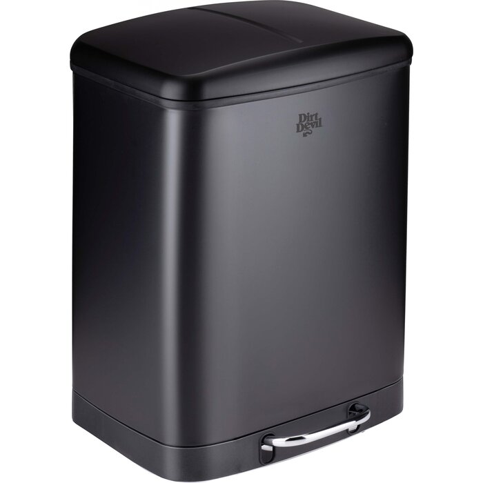 Dirt Devil Treteimer - Mülltrenner - 2x 12L - Schwarz