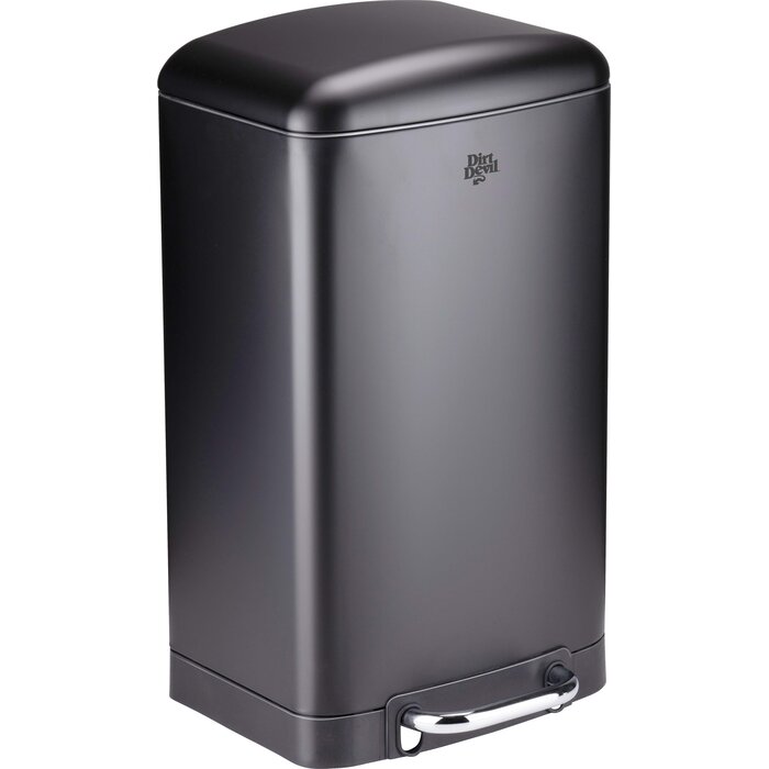 Dirt Devil Treteimer 20L - Abfalleimer - Edelstahl - Schwarz