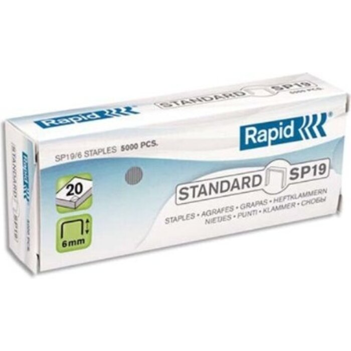Rapid Rapid SP19/6mm Heftklammern 5.000 Stück im Karton