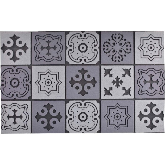 Dutchlander Esschert Design Fußmatte 45,5 X 76 cm Gummi/Polyester Grau