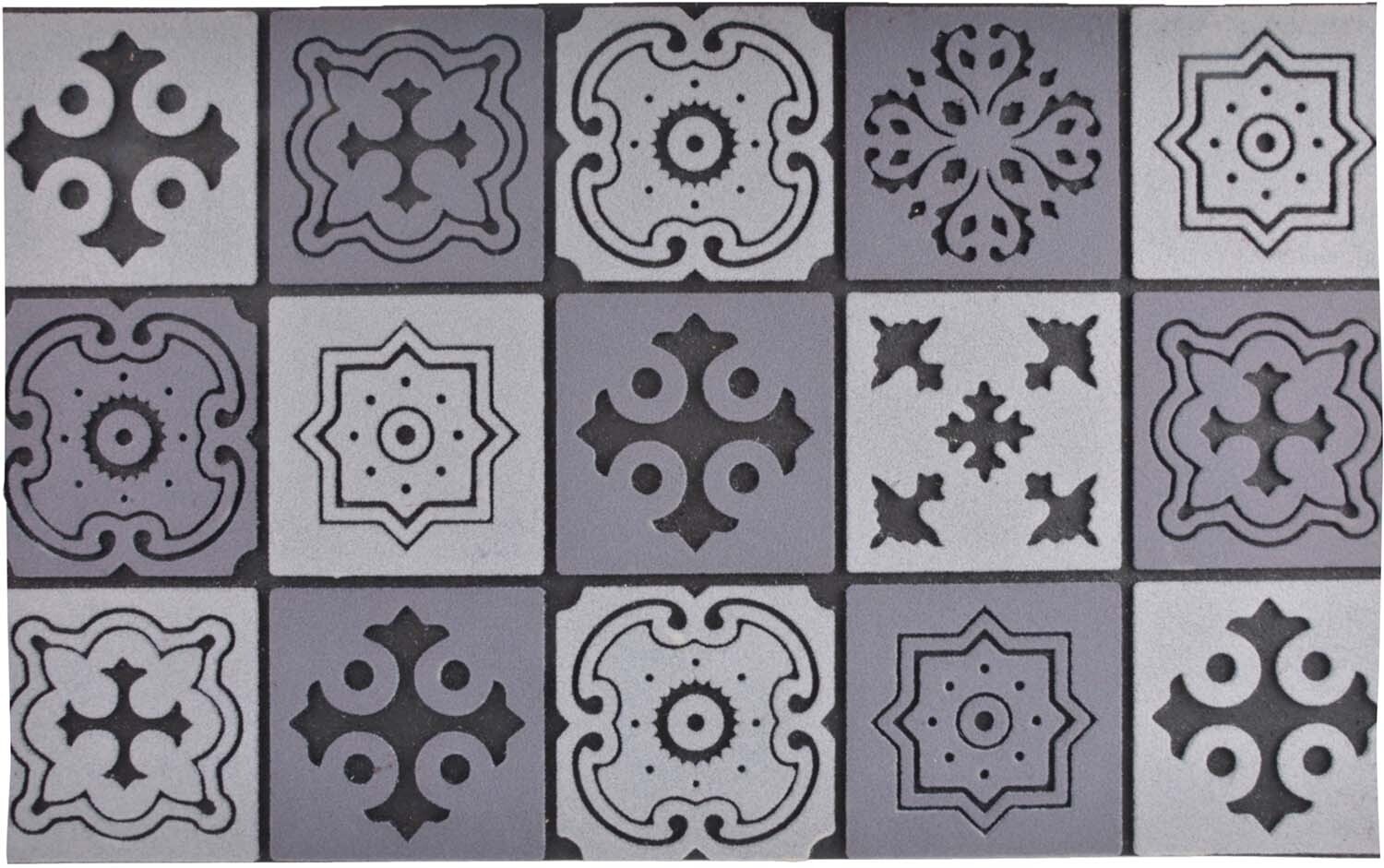 Dutchlander Esschert Design Paillasson 45.5 X 76 cm Caoutchouc/Polyester Gris