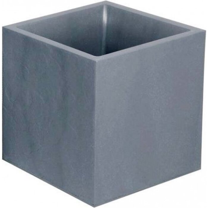 EDA EDA - Plantenbak - Vulcania stone effect grijs - 39,5 x 39,5 x 43,5 cm - 31 liter