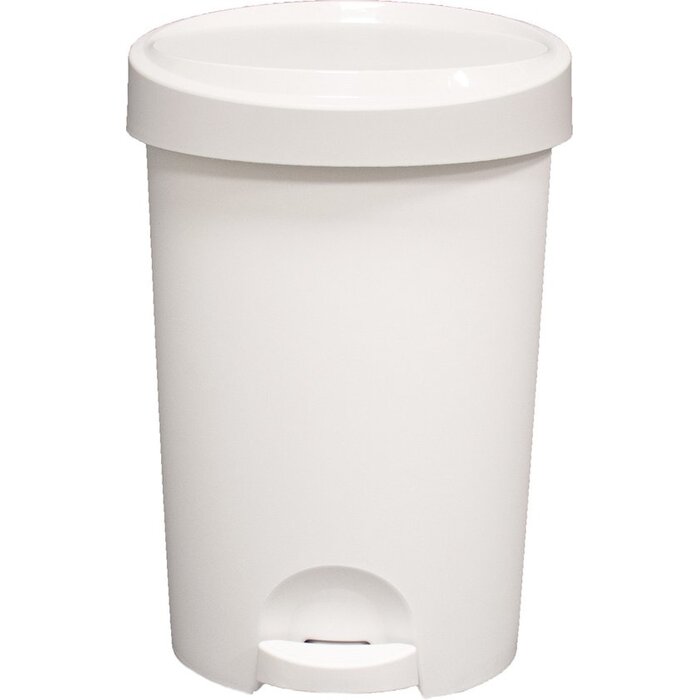 EDA Power Tower Stepy Mülleimer Tretmülleimer 15 ltr für Beutel 20 ltr weiß