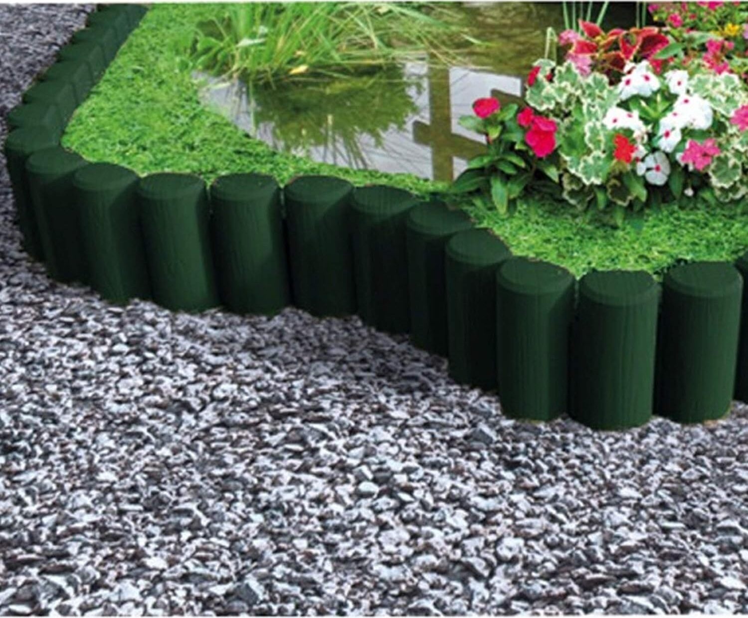 Rouleau de bordure Bama plastique vert 2,3 mètres
