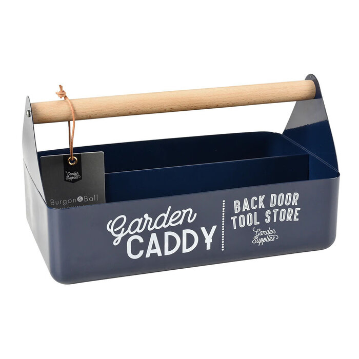 Esschert Design Burgon & Ball tool tray / Tool caddy metal Atlantic Blue