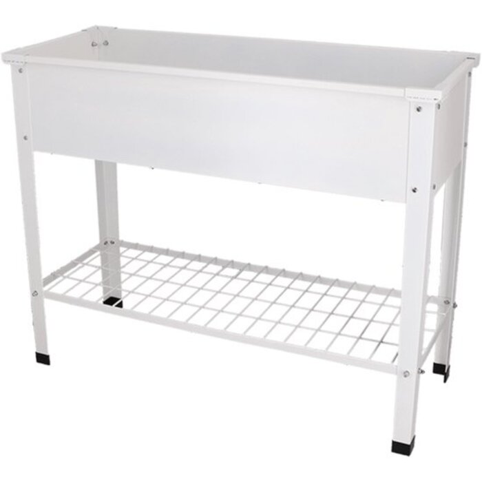 Esschert Design Dutchlander Boîte à langer surélevée métal blanc L