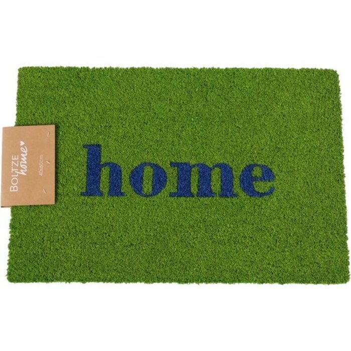 Esschert Design Boltze Fußmatte HOME Kokosnuss grün / blau 60 x 40cm