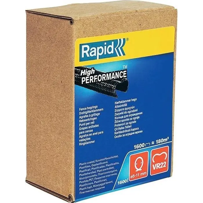 Rapid Rapid hogring VR22 5-11mm schwarz 1.6M 1600 Stück
